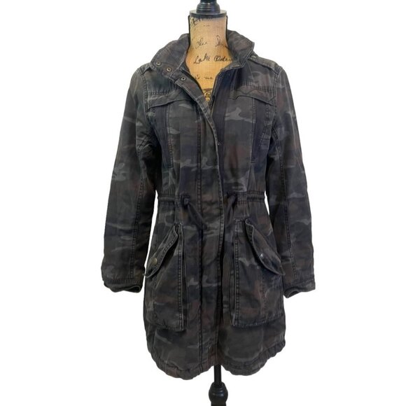 American Eagle Boho Distressed Camo Jacket XS - Picture 11 of 12